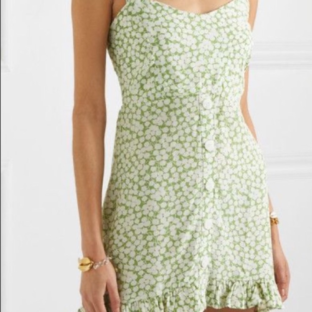 Faithfull the Brand Lou Lou Dress Avocado Green